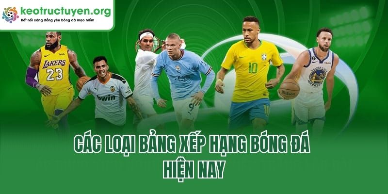 Bảng Xếp Hạng: Cập Nhật BXH Các Giải Đấu Lớn Nhỏ Toàn Cầu Các loại bảng xếp hạng bóng đá hiện nay