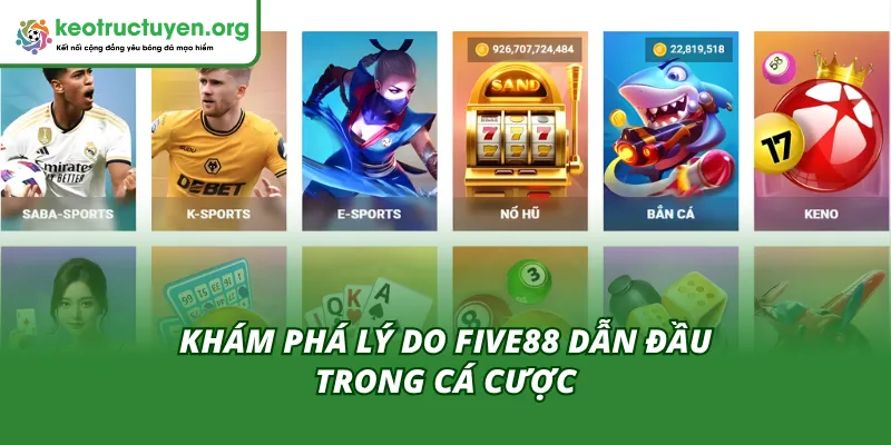 Five88 Cá Cược Thể Thao Hàng Đầu – Tỷ Lệ Kèo Siêu Cạnh Tranh Cùng nhau khám phá thể thao uy tín hàng đầu tại Five88