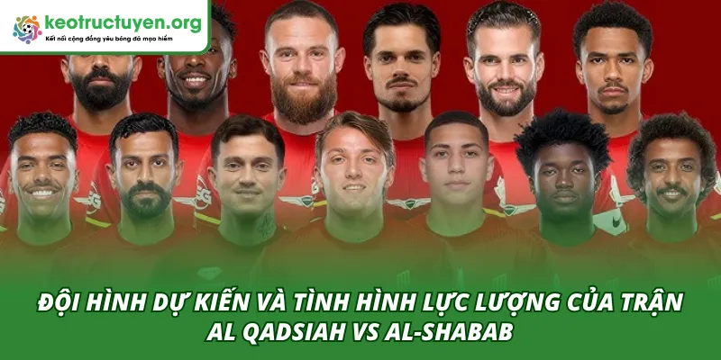 Tỷ Lệ Kèo Trận Al Qadsiah VS Al-Shabab 15/04 – Góc Nhìn Sâu Đội hình dự kiến của hai đội trong trận Al Qadsiah VS Al-Shabab 15/04
