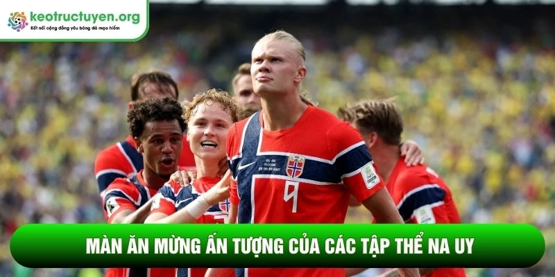 Màn ăn mừng ấn tượng của các tập thể Na Uy
